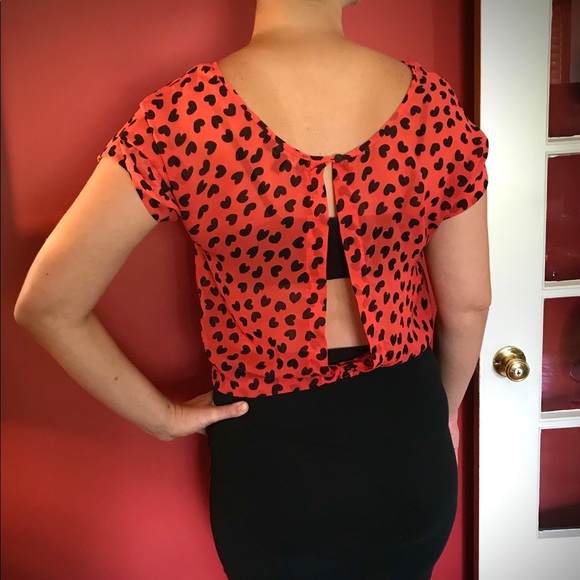 Heart pattern | sheer | Vintage Inspired | M - Picture 2 of 8